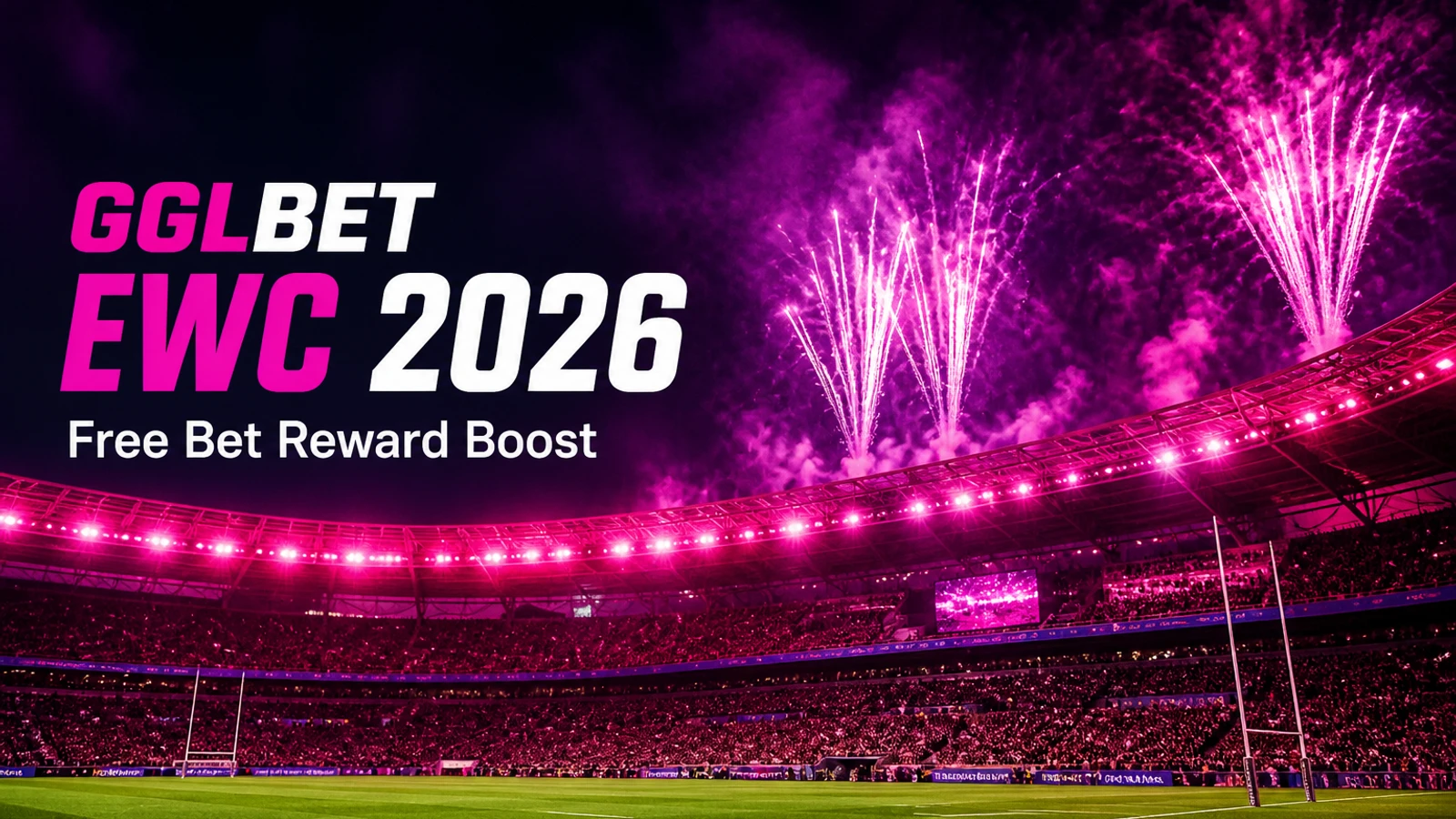 GGLBET EWC 2026 Free Bet Reward Boost — festival promotion artwork