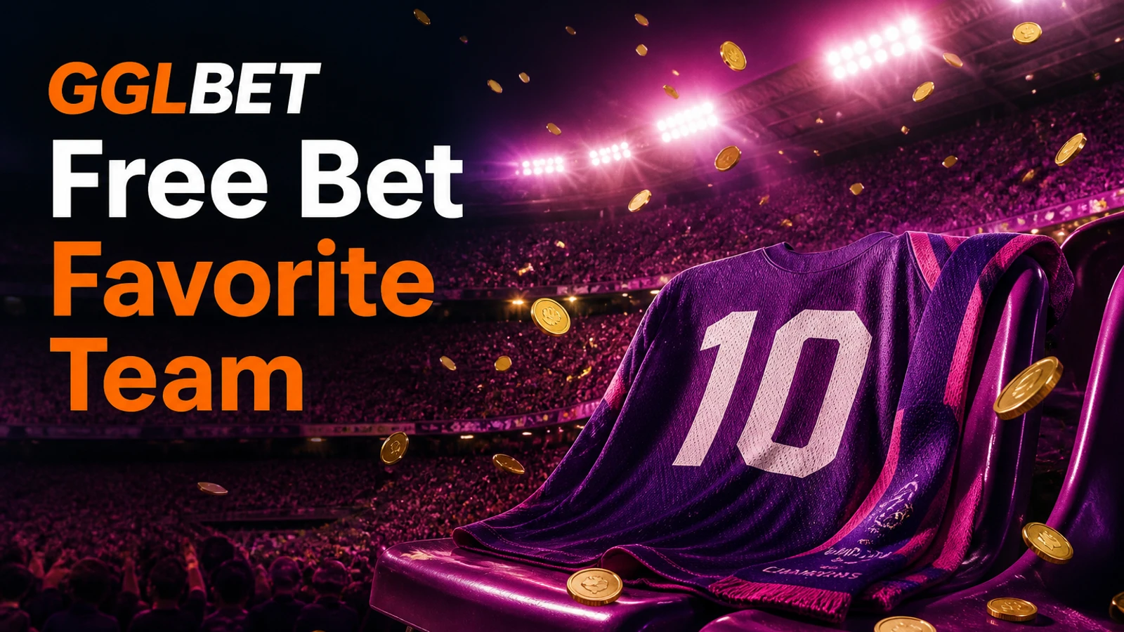 GGLBET Free bet from Your Favorite Team — sports promotion artwork