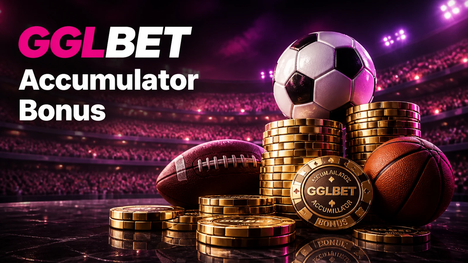 GGLBET Multiple Bets Accumulator Bonus — sports promotion artwork
